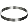 Image de Moule à tarte - DE BUYER - Cercle à Tarte Perforé Rond Valrhona - Inox - Bord Droit - Ø 185 cm