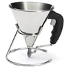 Image de Entonnoir à Piston avec Pied 0.8 L Inox Kwik, de Buyer - DE BUYER