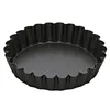 Image de Moule à tartelette rond cannelé - DE BUYER - En acier anti-adhésif - Ø12cm - Hauteur 2.2cm