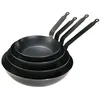 Image de Poêle en acier - DE BUYER - La Lyonnaise - Ø24cm - Hauteur 4.5cm - Manche fixe - Tôle bleuie