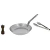 Image de COFFRET STEAKLOVERS POELE EN ACIER MINERAL 26 CM + MOULIN A POIVRE EN HETRE - DE BUYER