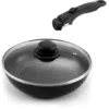Image de Arom - 1 Sauteuse 24 Cm Avec Couvercle Et Poignée Amovible