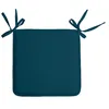 Image de Galette de chaise unie aux multiples couleurs Bleu Canard 38x38 cm