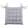 Image de Galette de chaise unie en 16 points Gris clair 40x40 cm