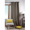 Image de Rideau - Uni - Taupe - 135 x 240 cm -  illets - Lavable - Contemporain