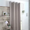 Image de Rideau occultant uni tramé Beige 140x260 cm