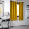 Image de Rideau occultant uni 210gr/m2 Jaune moutarde 135x250 cm
