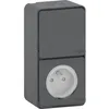 Image de Prise 2P+T + Va-et-vient Mureva Styl - Gris