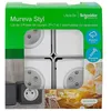 Image de 3 prises avec terre + 1 interrupteur va-et-vient Schneider Electric Mureva Styl blanc, lot en occasion ou reconditionné