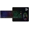 Image de Pack Gaming Onlan Pg-7 Clavier Compact Azerty Tkl Noir + Souris Optique + Tapis De Souris
