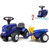 Image de Porteur Tracteur New Holland Avec Remorque - Pelle Et Râteau - Bleu