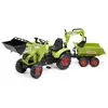 Image de Falk Tracteur A Pédales Claas Axos 330 Avec Remorque Maxi - 1010w