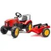 Image de Falk - Tracteur A Pedales Supercharger Rouge Avec Capot Ouvrant Et Remorque Inclus