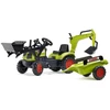 Image de Tracteur À Pédales Claas Arion 410 Falk Avec Pelle, Remorque Et Klaxon Multicolore