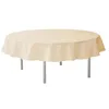 Image de Nappe ronde - 10 - Intissé Couleur - Ivoire - Jetable - Pour mariage