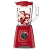 Image de Blender 600w 2l 2vit 4 Lames Bol Plastique Rouge Moulinex - Lm420510