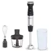 Image de Mixeur 1000w 4 lames 20vit + turbo mini hachoir fouet bol doseur noir moulinex - dd673810