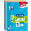 Image de Lot 5 cahiers Carte OXFORD agrafes - 96 pages - 90g - Grands carreaux Seyes - 24x32 cm