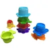Image de Jouet de bain - INFANTINO - Gobelets gigogne de bain - 7 gobelets en plastique numérotés et perforés