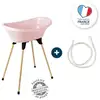 Image de Thermobaby kit baignoire vasco rose poudré : baignoire + pieds + tuyau de vidange