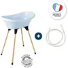 Image de Kit baignoire VASCO Fleur Bleue - 3 en 1 - 800*500*270 - Bleu - THERMOBABY