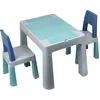 Image de Table dactivités multifonction - THERMOBABY - MULTIPLAY - Avec 2 chaises - Gris / Bleu