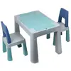 Image de Table d'activités multifonction - multiplay - avec 2 chaises - gris bleu