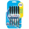 Image de Stylo Bille - Paper Mate - Flexgrip Ultra - Noir - Pointe 1.0mm - 5 pièces sous blister
