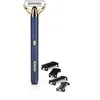 Image de Tondeuse à barbe et rasoir - BABYLISS - X-Blade Super-X Metal - Sans fil - Autonomie 45 min - 4 sabots - Edition or & bleu marine
