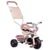 Image de Smoby -Tricycle évolutif enfant Be Fun Confort - Rose - Canne parentale amovible - Repose-pieds rétractable