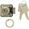 Image de Serrure à paillettes - VACHETTE - V44 LN G - Coffre zamac 40x40 mm - Cylindre Ø20 mm L22 mm - 2 clés