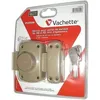 Image de Verrou à bouton Pluton - VACHETTE - 45 mm - Gris - Nickelé - Acier embouti - Encastrée