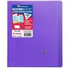 Image de CLAIREFONTAINE - Cahier piqûre KOVERBOOK - 17 x 22 - 96 pages Seyès - Couverture Polypro translucide - Couleur violette