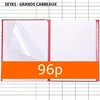 Image de Cahier Koverbook 24x32 grands carreaux polypro rouge avec marque-pages