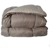 Image de Couette chaude microfibre bicolore 400 gr/m2 Taupe 260x240 cm