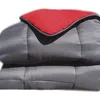 Image de Couette chaude microfibre bicolore 400 gr/m2 Gris anthracite 140x200 cm