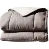 Image de Couette - TOISON DOR - Cocoon été - Microfibre taupe/lin - 220x240 cm - Légère