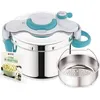 Image de Autocuiseur SEB Clipso minut Easy+ 6L - Acier inoxydable - Ouverture dune seule main - Livret de recettes