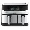 Image de Moulinex Dual Easy Fry Ez905d20 Friteuse Double 8,3 L Autonome 2450 W Friteuse D’air Chaud Noir, Acier Inoxydable