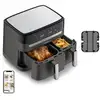 Image de Moulinex friteuse sans huile 2 tiroirs, friteuse a air et gril, 8 programmes, air fryer, dual easy fry&grill ez905b20