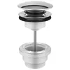Image de ROUSSEAU - Bonde lavabo clic-clac 2 parties universelle D66 5 mm - 3 tiges 35/60/100 mm - Chromé