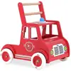 Image de Chariot De Marche Vilac Camion Pompier Rouge Bois