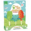 Image de Set de 3 outils de jardinage pour enfant VILAC en bois et métal - pelle rateau binette - vert