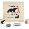 Image de Coffret Tampons Pompon - 19 X 19 X 4 Cm - Beige