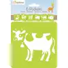 Image de Clairefontaine Set De 6 Pochoirs Enfants, Animaux De La Ferme