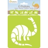 Image de Clairefontaine Set De 6 Pochoirs Enfants, Dinosaures