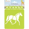 Image de Clairefontaine Set De 6 Pochoirs Enfants, Chevaux
