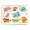 Image de Djeco Puzzle En Bois Jouet - Gros Boutons Hippo'n'co