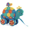 Image de Jouet À Traîner Djeco Gaspard La Tortue Multicolor Bois