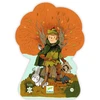 Image de Puzzle Silhouette Robin Hood 36 Pièces Carton Bleu Clair 42x30 Cm Djeco
